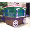 商業街售貨車，實木售賣車，廣場木制售賣亭